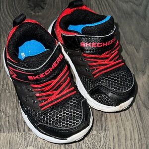 Skechers Kids' Black and Red Athletic Sneakers